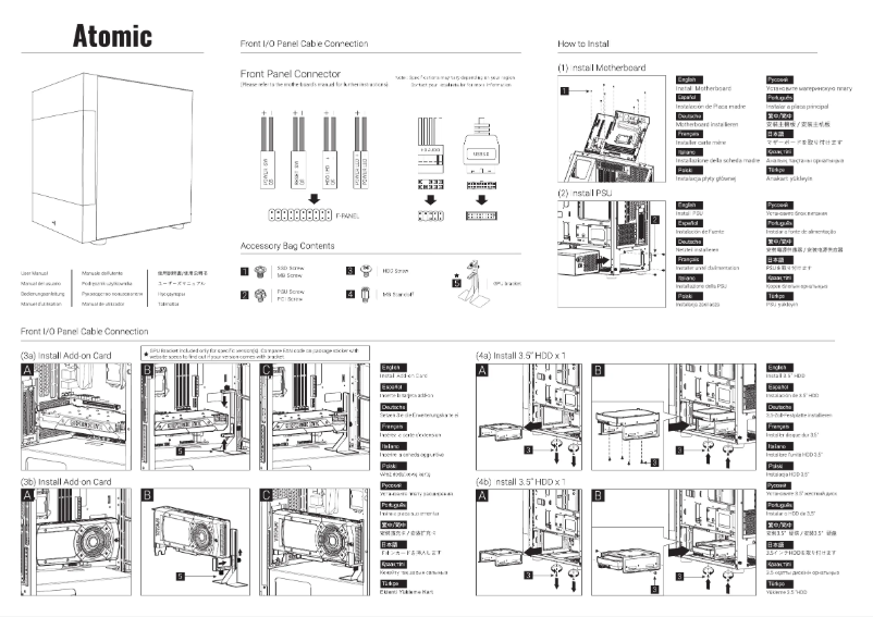 Page 1 de la notice Manuel utilisateur AeroCool Atomic