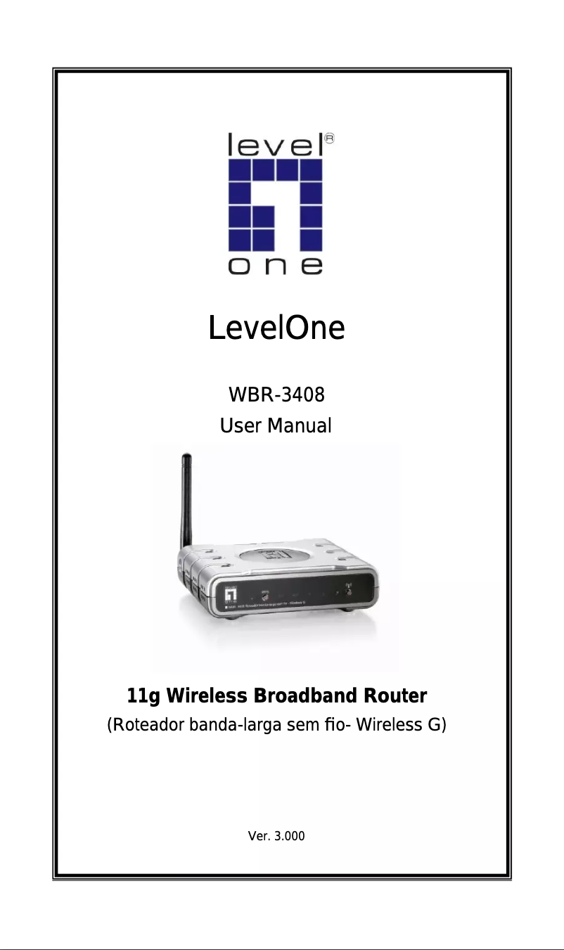 Image de la première page du manuel de l'appareil WBR-3408