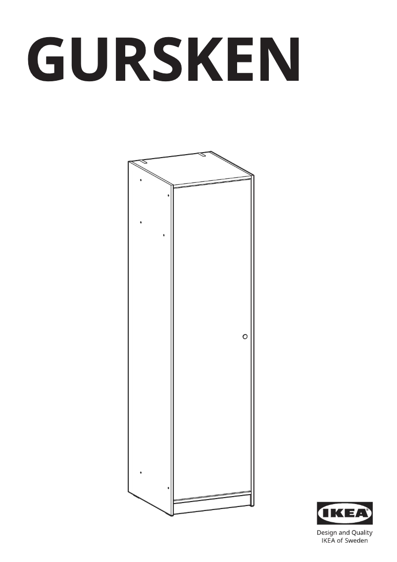 Página 1 del manual Manual de usuario Ikea GURSKEN 204.863.26