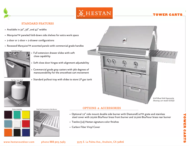 Page 1 de la notice Fiche technique Hestan GCD36