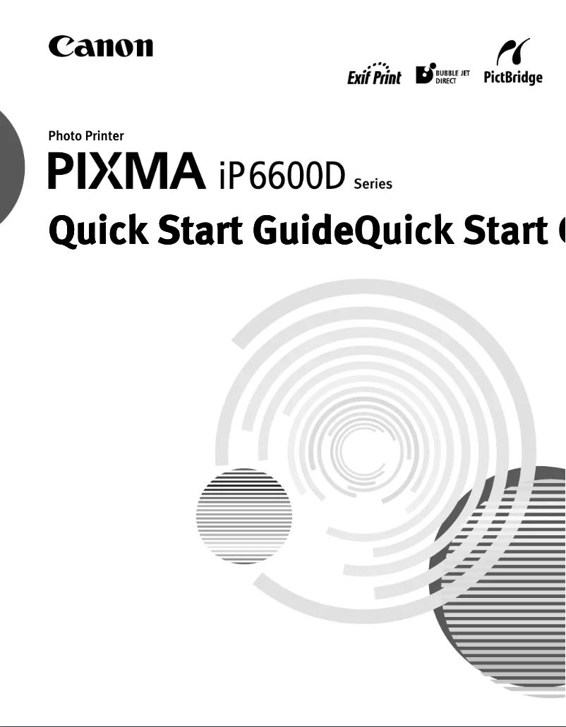 Image de la première page du manuel de l'appareil Pixma iP6600D