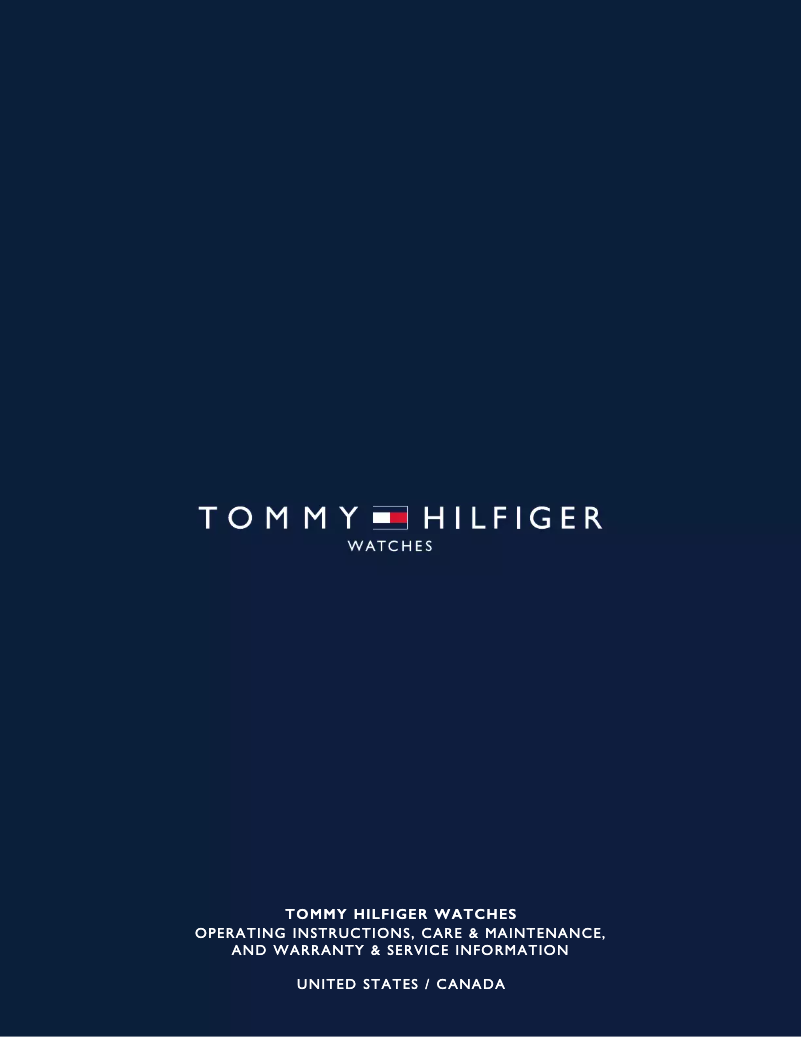 Page n°1 - Manuel utilisateur Tommy Hilfiger TH24/7 YOU TH1781832