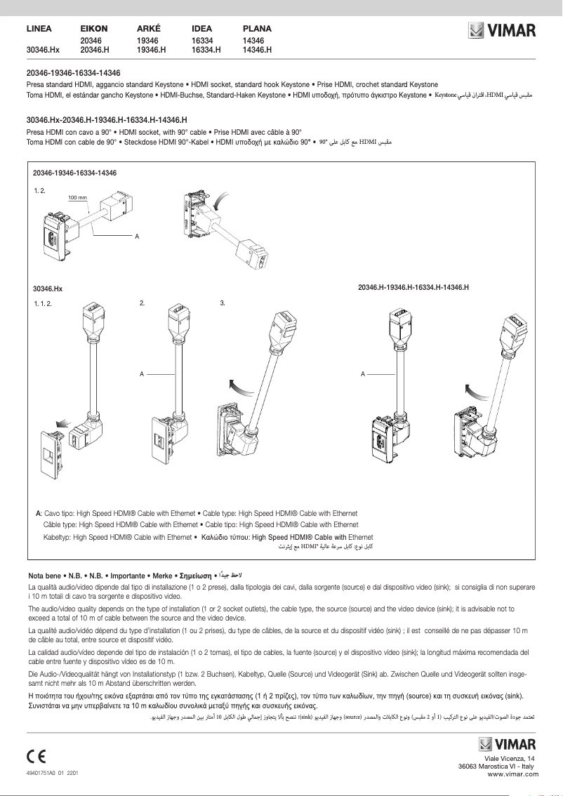 Page n°1 - Manuel utilisateur Vimar 30346.HB