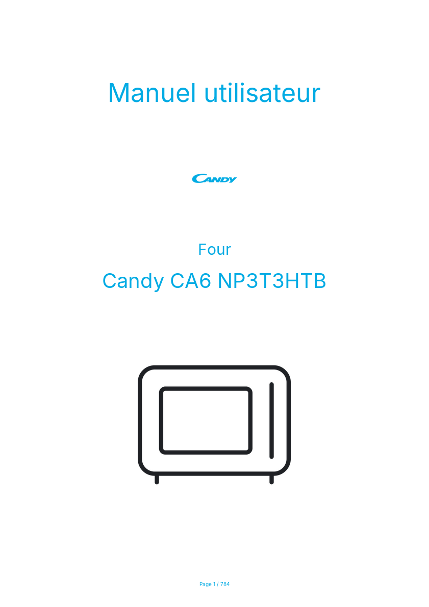 Page n°1 - Manuel utilisateur Candy CA6 NP3T3HTB