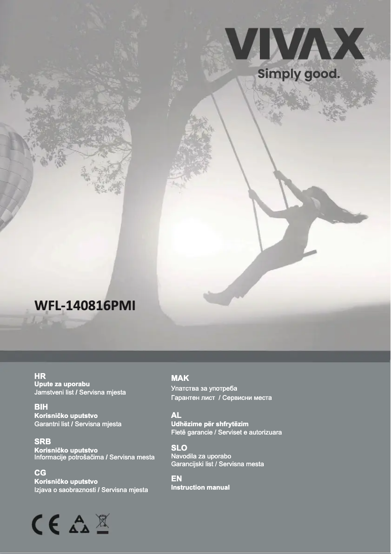 Page 1 de la notice Manuel utilisateur Vivax WFL-140816PMI