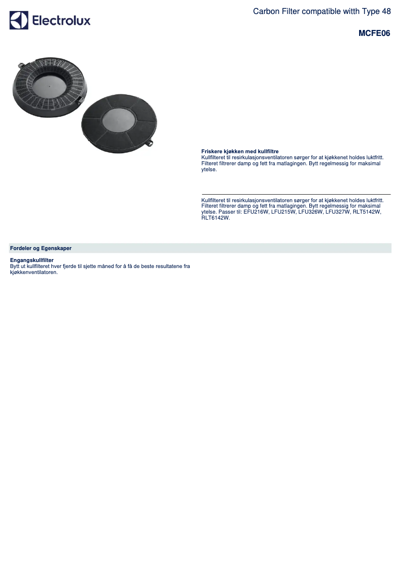 Página 1 del manual Folleto AEG MCFE06