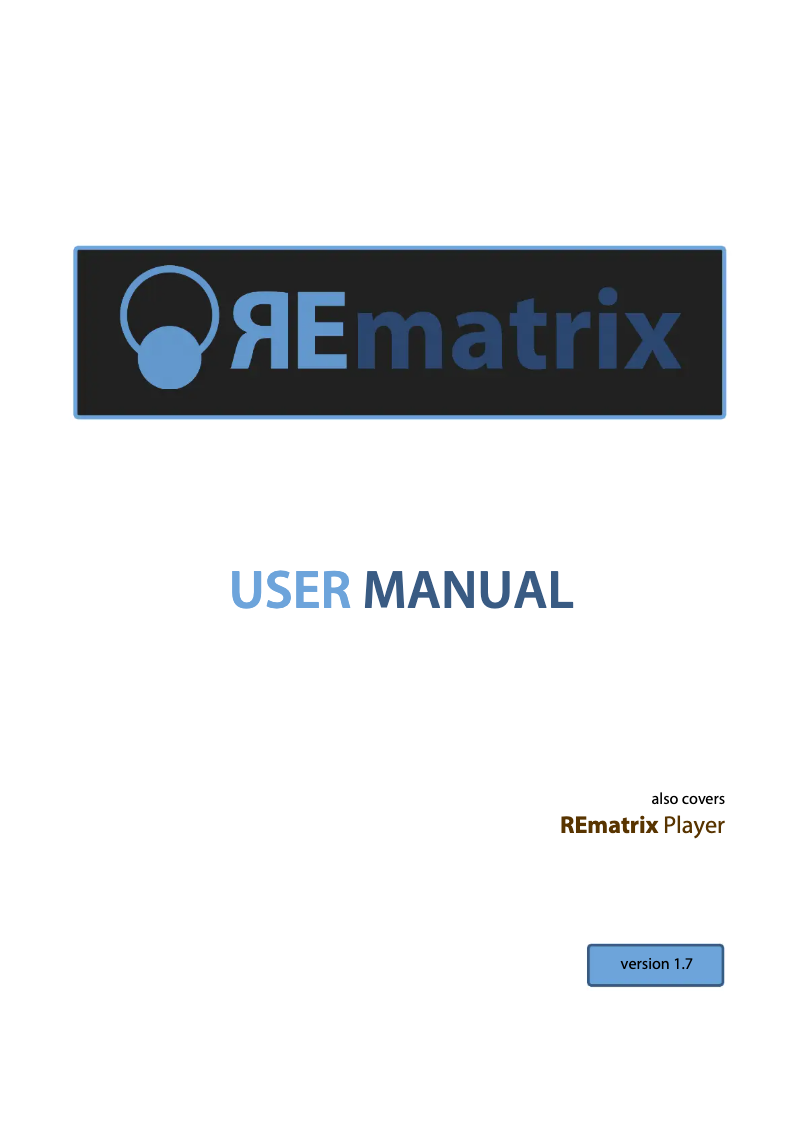 Page n°1 - Manuel utilisateur Overloud REmatrix