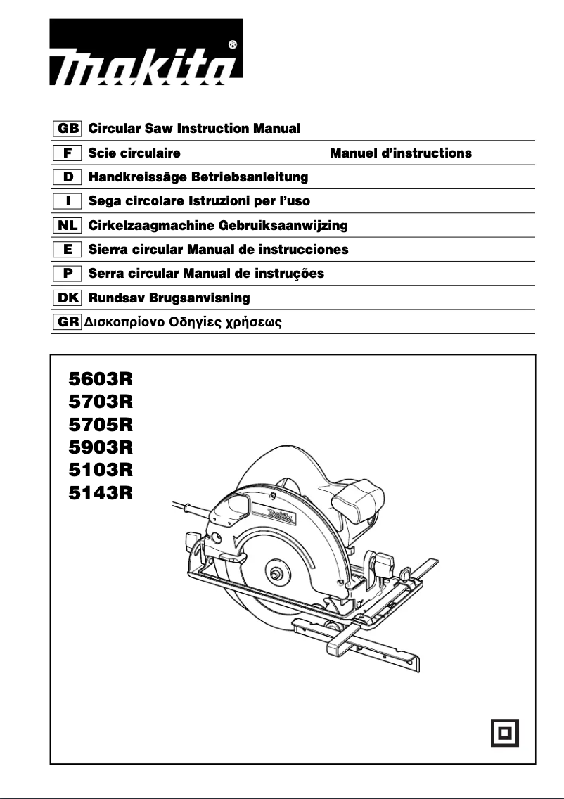 Page n°1 - Manuel utilisateur Makita 5903RK