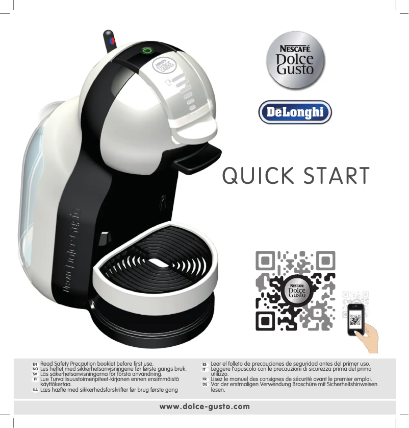 Page 1 de la notice Manuel utilisateur DeLonghi Dolce Gusto Mini Me EDG 305 