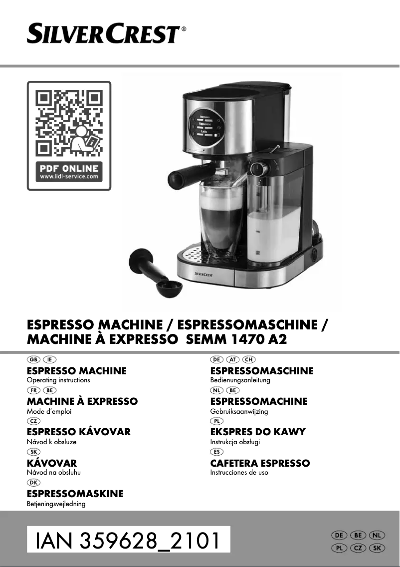 Page n°1 - Manuel utilisateur SilverCrest SEMM 1470 A2