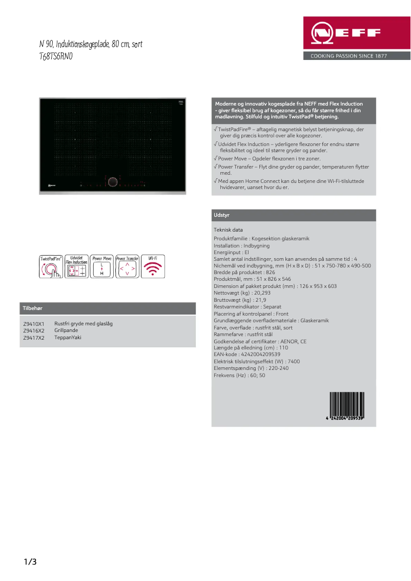 Page n°1 - Brochure Neff T68TS6RN0