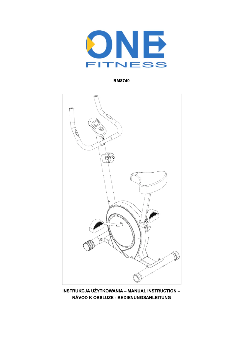 Page n°1 - Manuel utilisateur One Fitness RM8740