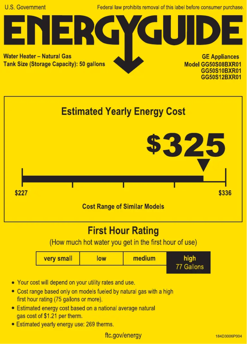 Image de la première page du manuel de l'appareil GG50S12BXR