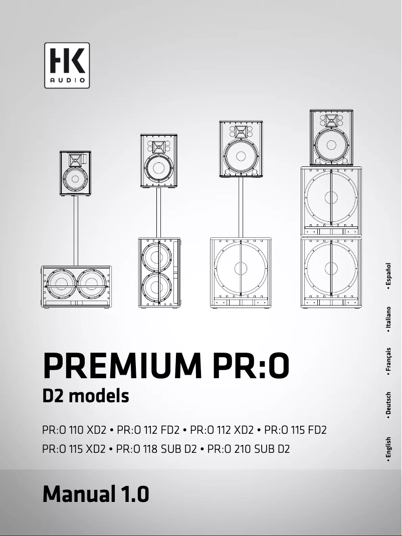 Page n°1 - Manuel utilisateur HK Audio PR:O 112 FD2