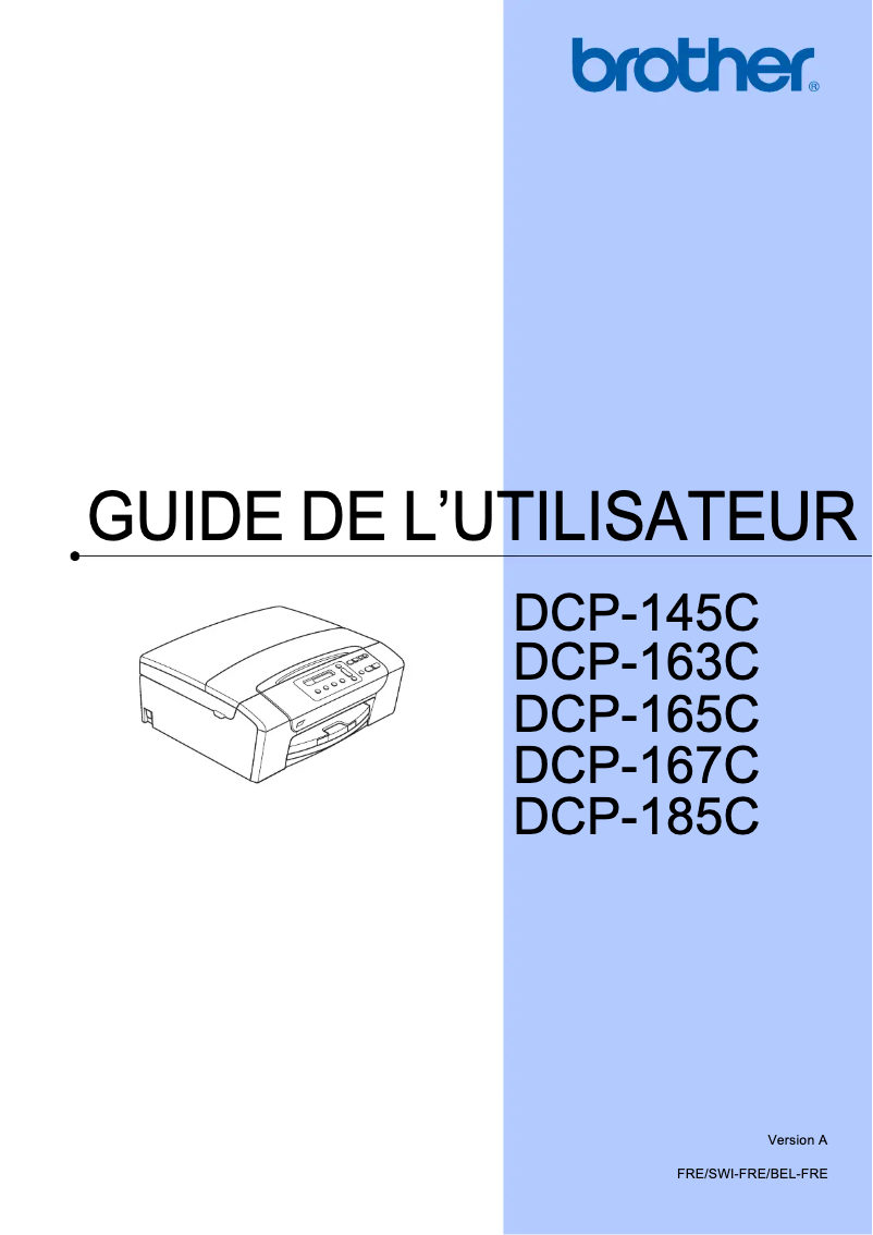 Image de la première page du manuel de l'appareil DCP-163C