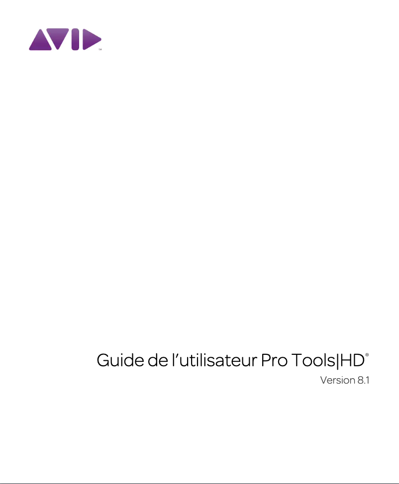Image de la première page du manuel de l'appareil Pro Tools HD 8.1