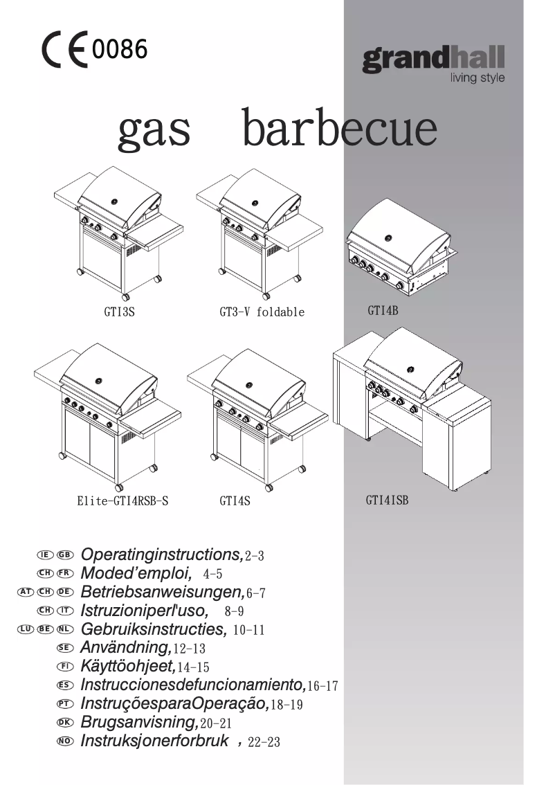 Image de la première page du manuel de l'appareil Premium G3 Built-in