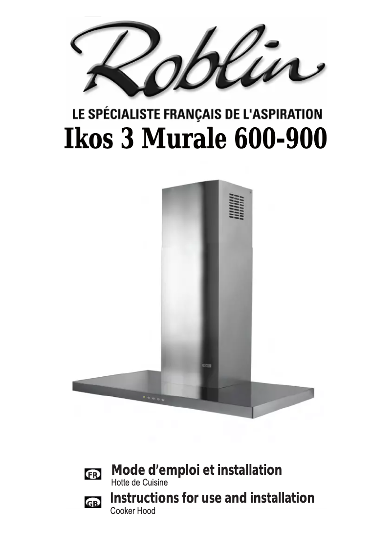 Page n°1 - Manuel utilisateur Roblin Ikos 900