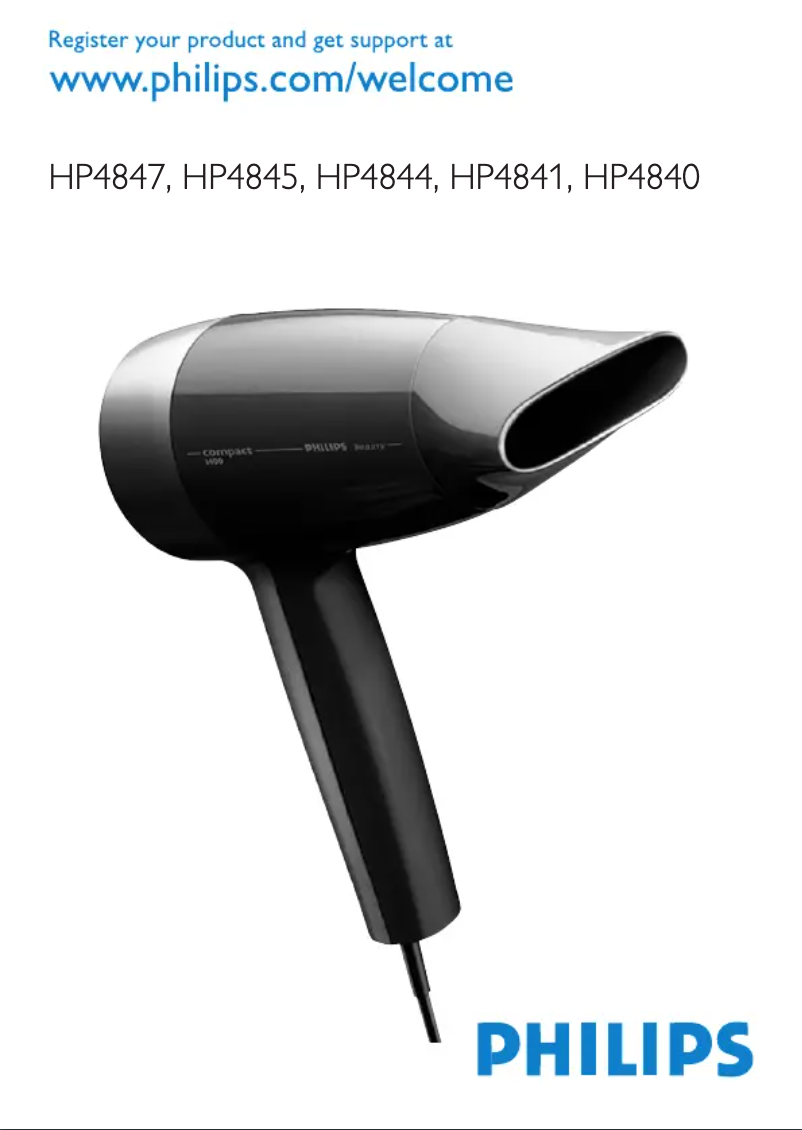 Image de la première page du manuel de l'appareil Compact HP4847