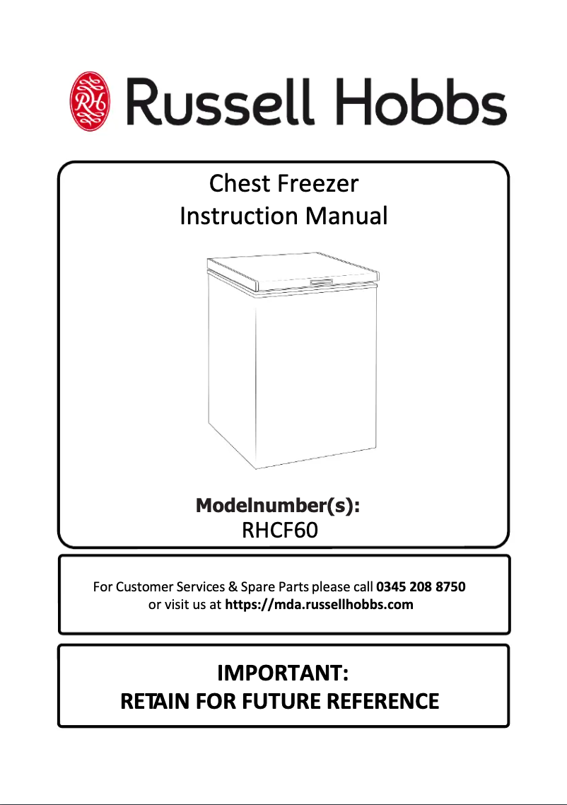 Page 1 de la notice Manuel utilisateur Russell Hobbs RHCF60