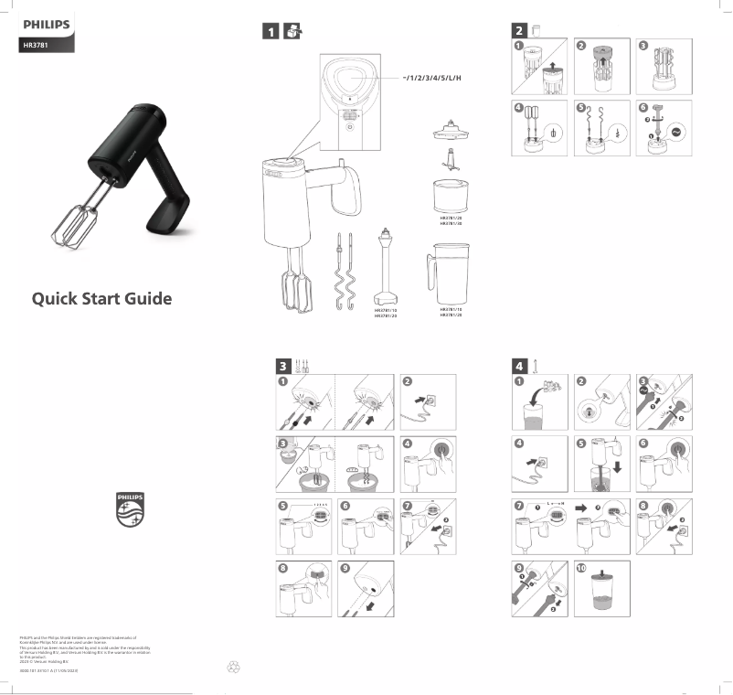 Page n°1 - Manuel utilisateur Philips HR3781