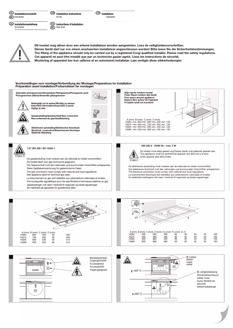 Page 1 de la notice Manuel utilisateur Atag HG9592