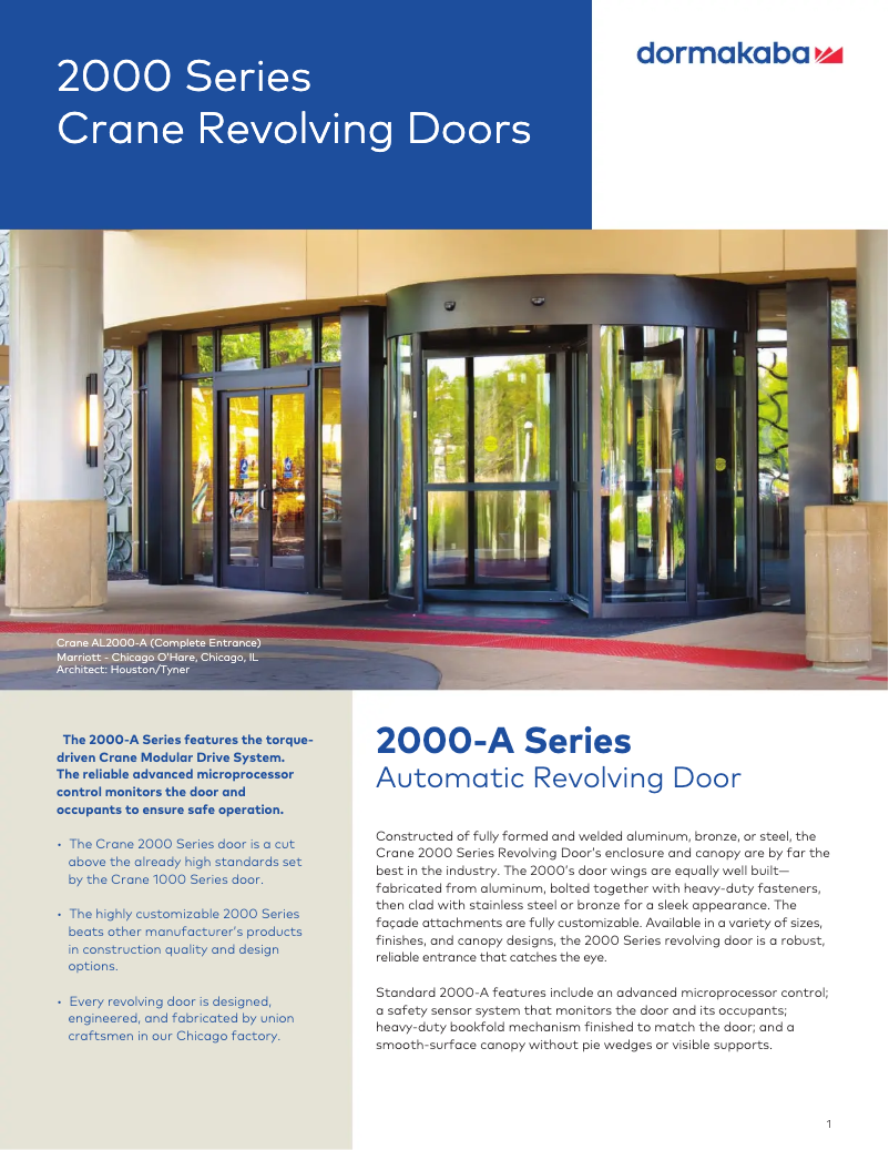 Image de la première page du manuel de l'appareil Crane 2000-A