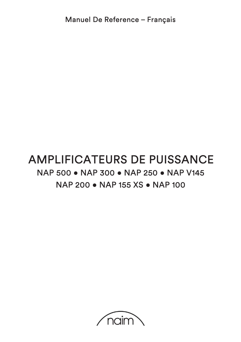 Page 1 de la notice Brochure Naim NAP 500