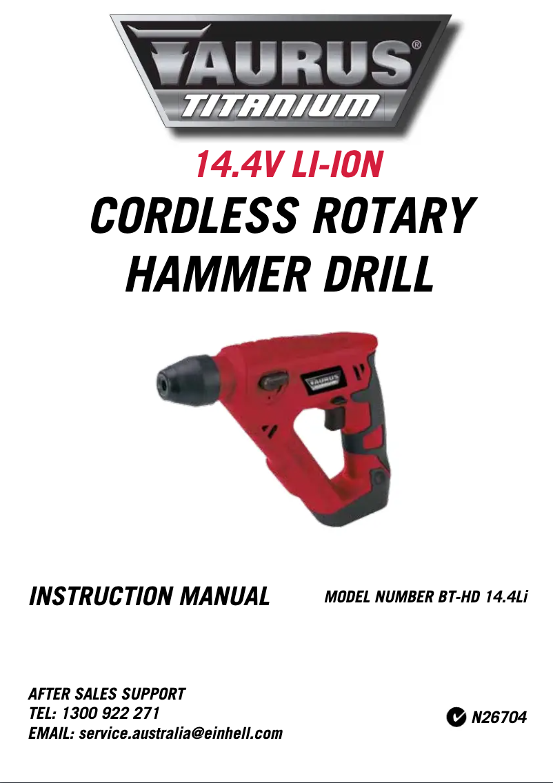 Image de la première page du manuel de l'appareil BT-HD 14,4 Li