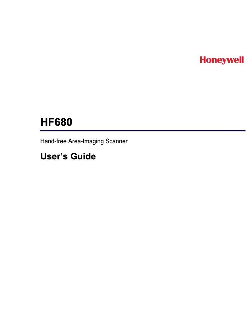Page n°1 - Manuel utilisateur Honeywell Orbit HF680