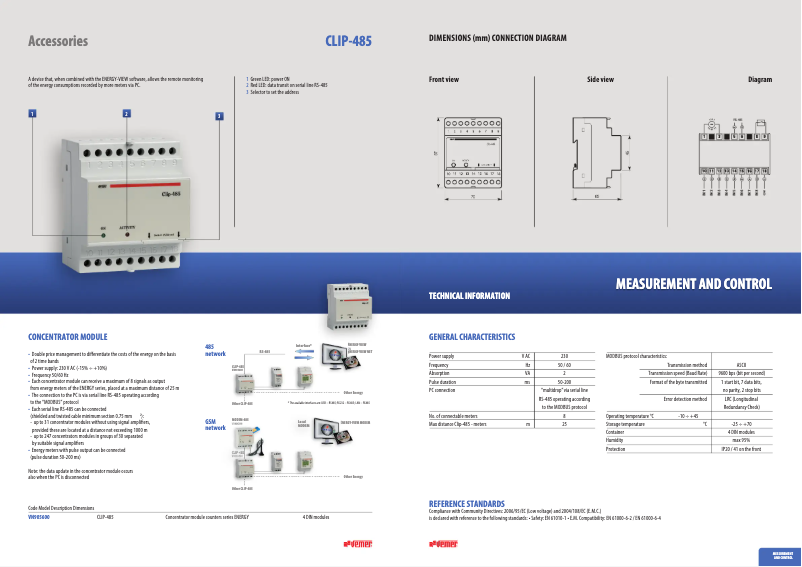 Image de la première page du manuel de l'appareil CLIP-485