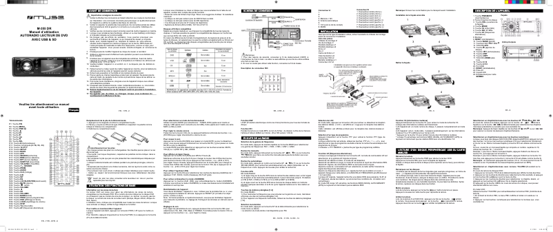 Page 1 de la notice Manuel utilisateur Muse M-355 DR