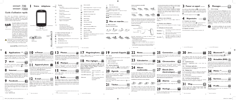 Image de la première page du manuel de l'appareil One Touch 720D Tribe