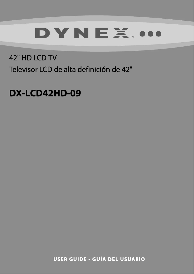 Page 1 de la notice Manuel utilisateur Dynex DX-LCD42HD-09