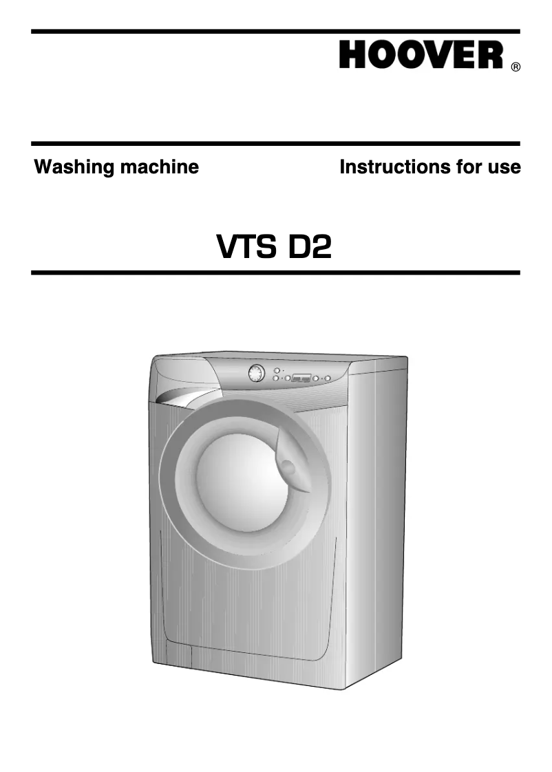 Page n°1 - Manuel utilisateur Hoover VTS 712D21B/1-80