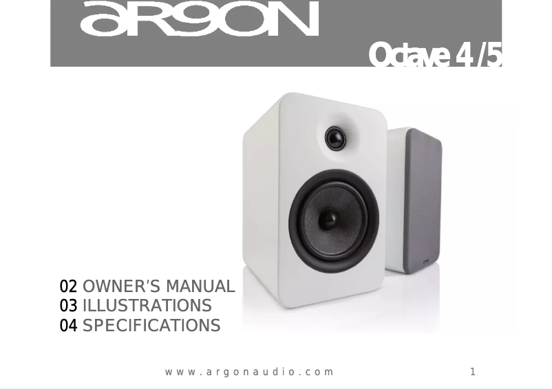 Page n°1 - Manuel utilisateur Argon Octave 5