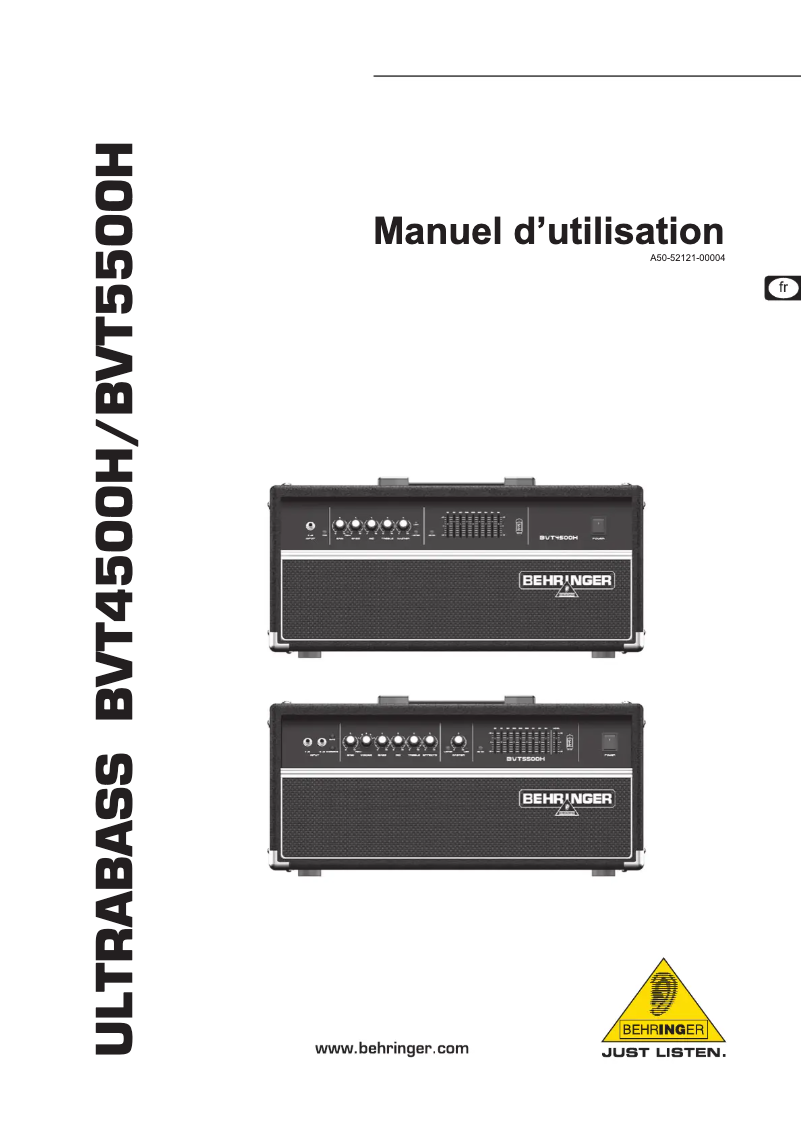Page n°1 - Manuel utilisateur Behringer Ultrabass BVT5500H