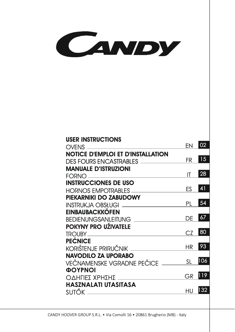 Page n°1 - Manuel utilisateur Candy FCT686N WIFI