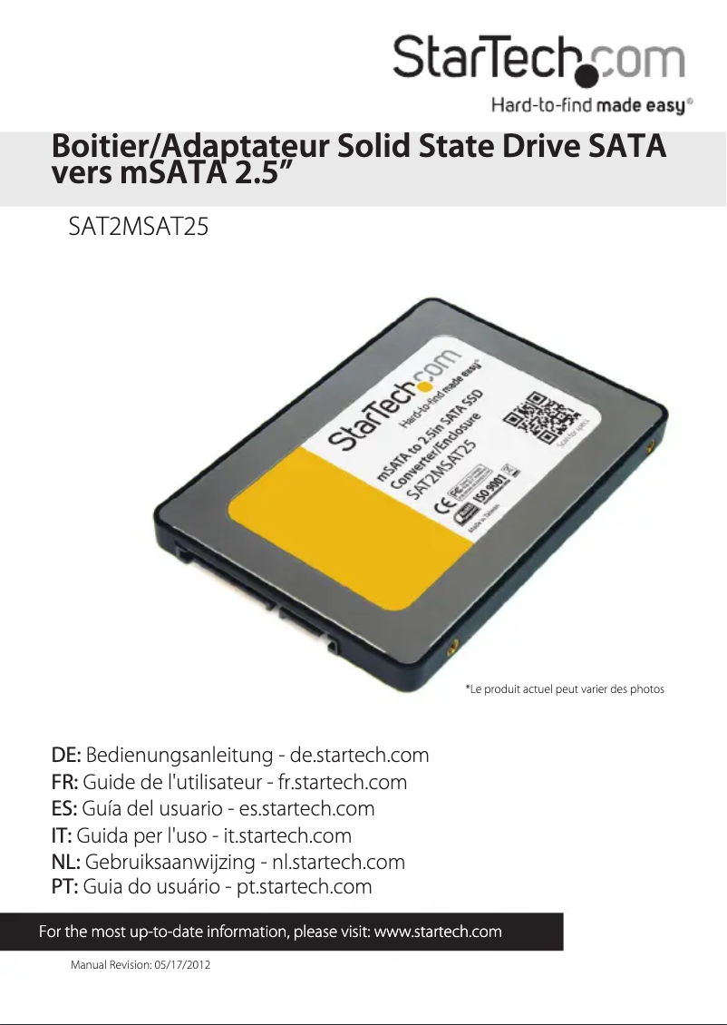 Image de la première page du manuel de l'appareil SAT2MSAT25