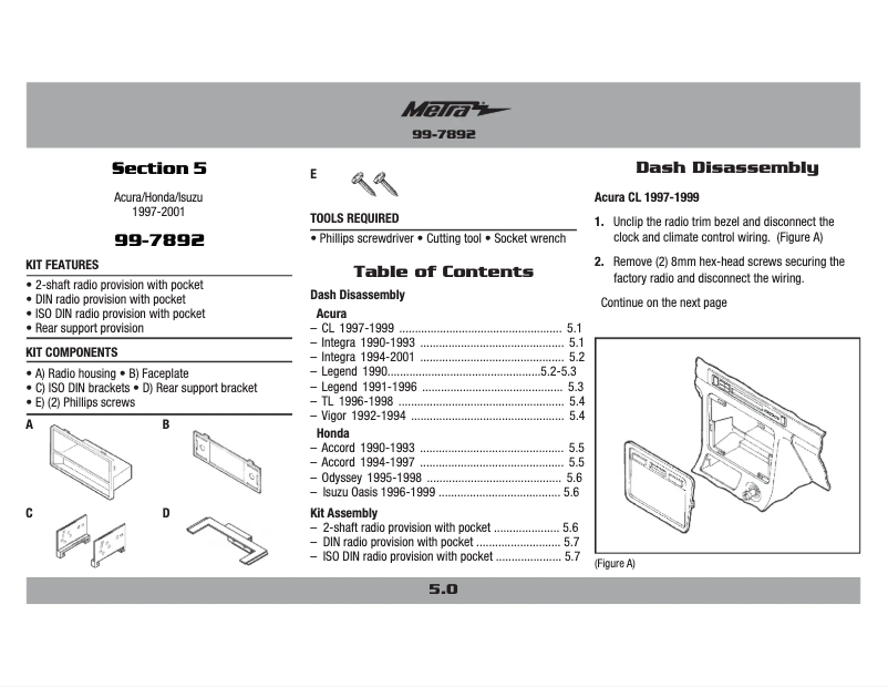 Página 1 del manual Manual de usuario Metra 99-7892