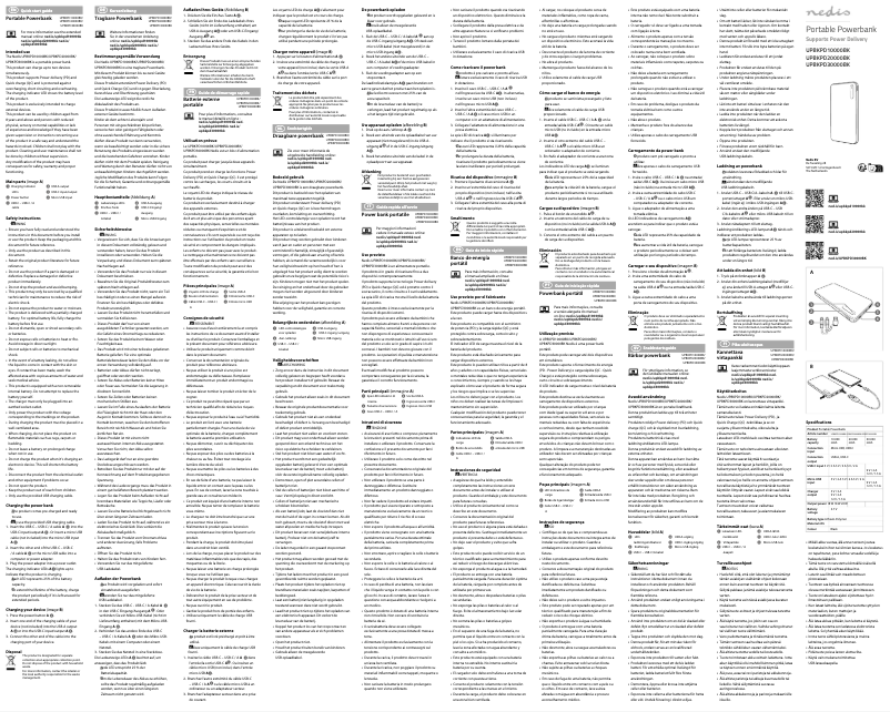 Page 1 de la notice Manuel utilisateur Nedis UPBKPD30000BK