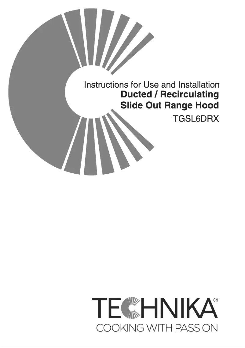 Image de la première page du manuel de l'appareil TGSL6DRX