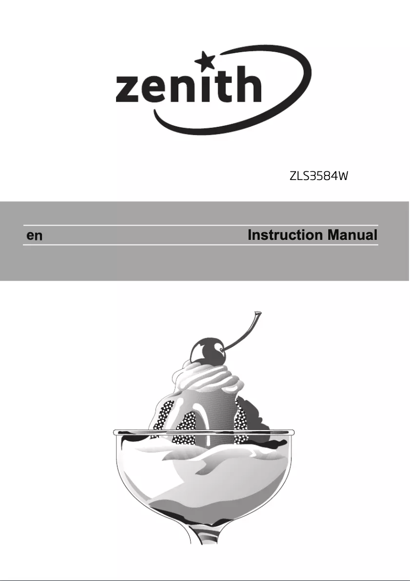 Page 1 de la notice Manuel utilisateur Zenith ZLS3584W