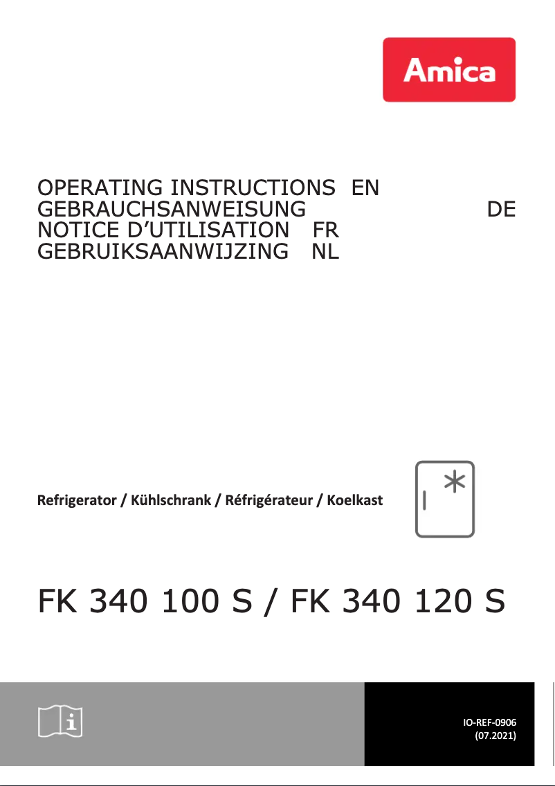 Page n°1 - Manuel utilisateur Amica FK 340 120 S