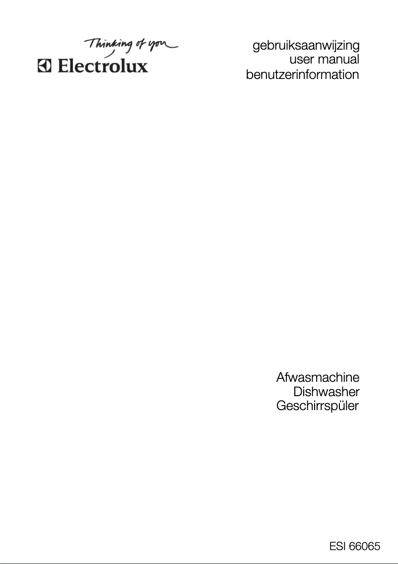 Page n°1 - Manuel utilisateur Electrolux ESI66065