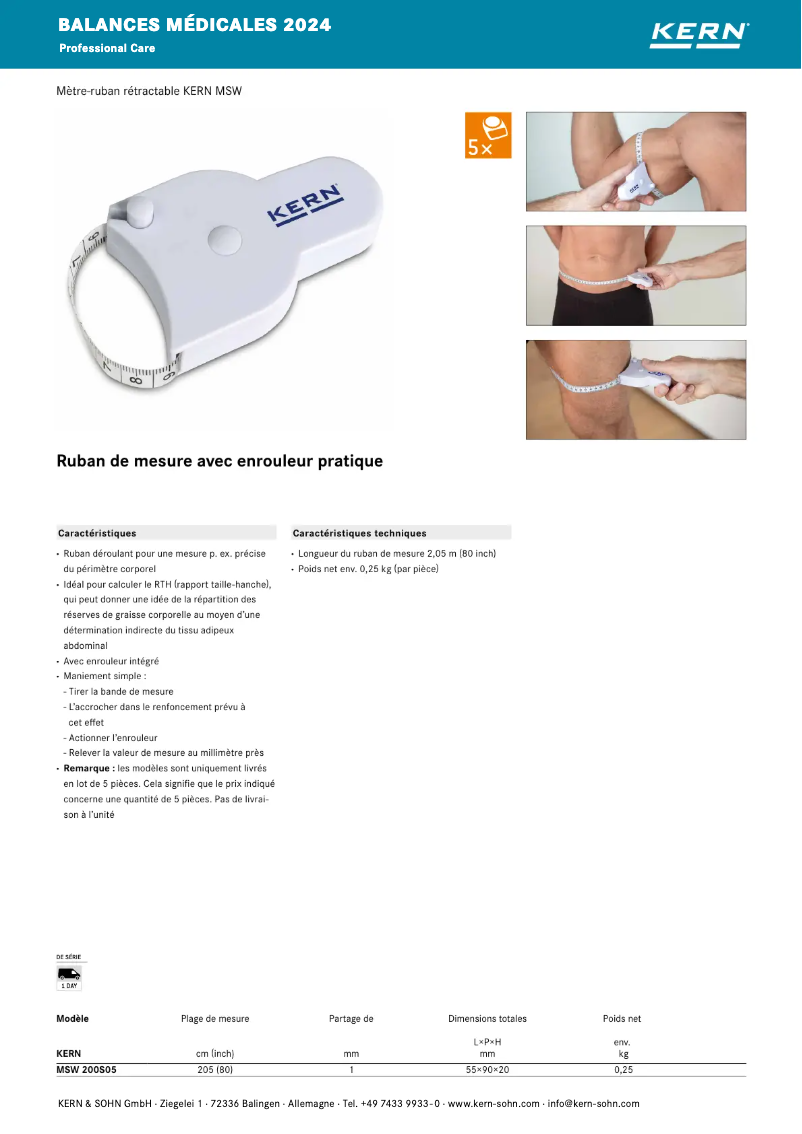 Page 1 de la notice Brochure Kern MSW 200