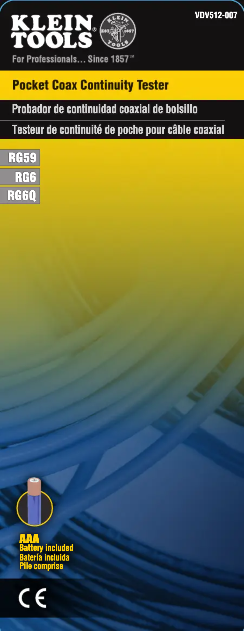 Page n°1 - Manuel utilisateur Klein Tools VDV512-007