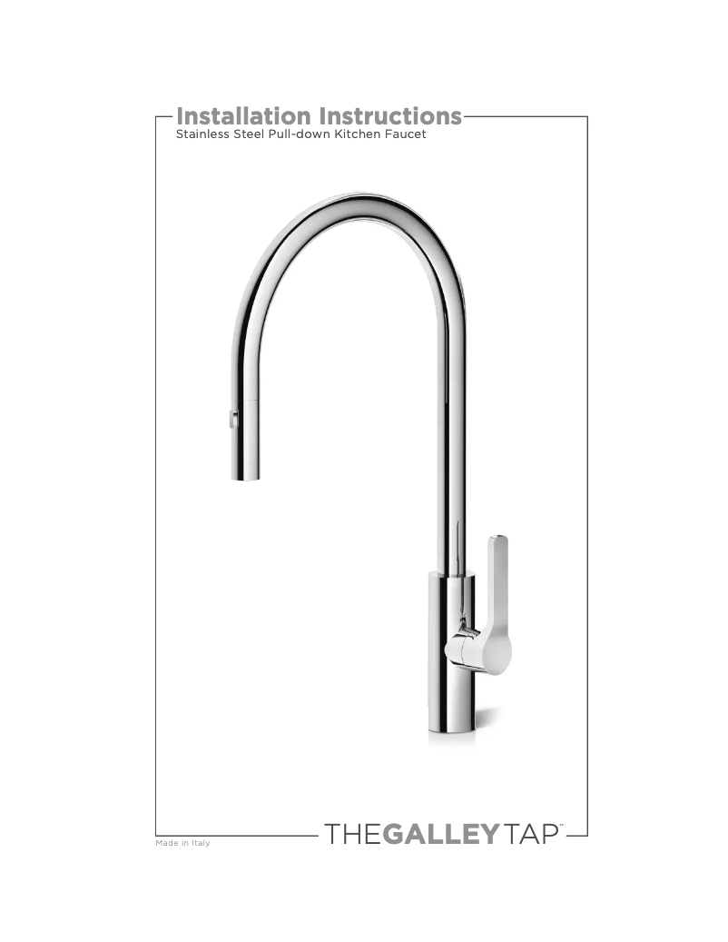 Page n°1 - Guide d'installation The Galley IWT D