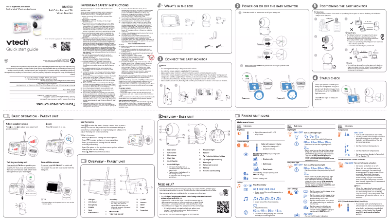 Page 1 de la notice Manuel utilisateur Vtech BM4700