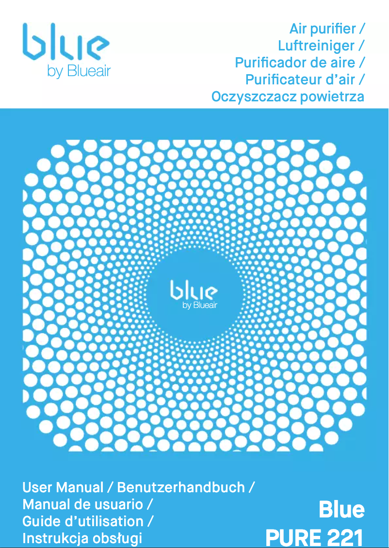 Page n°1 - Manuel utilisateur Blueair Blue Pure 221